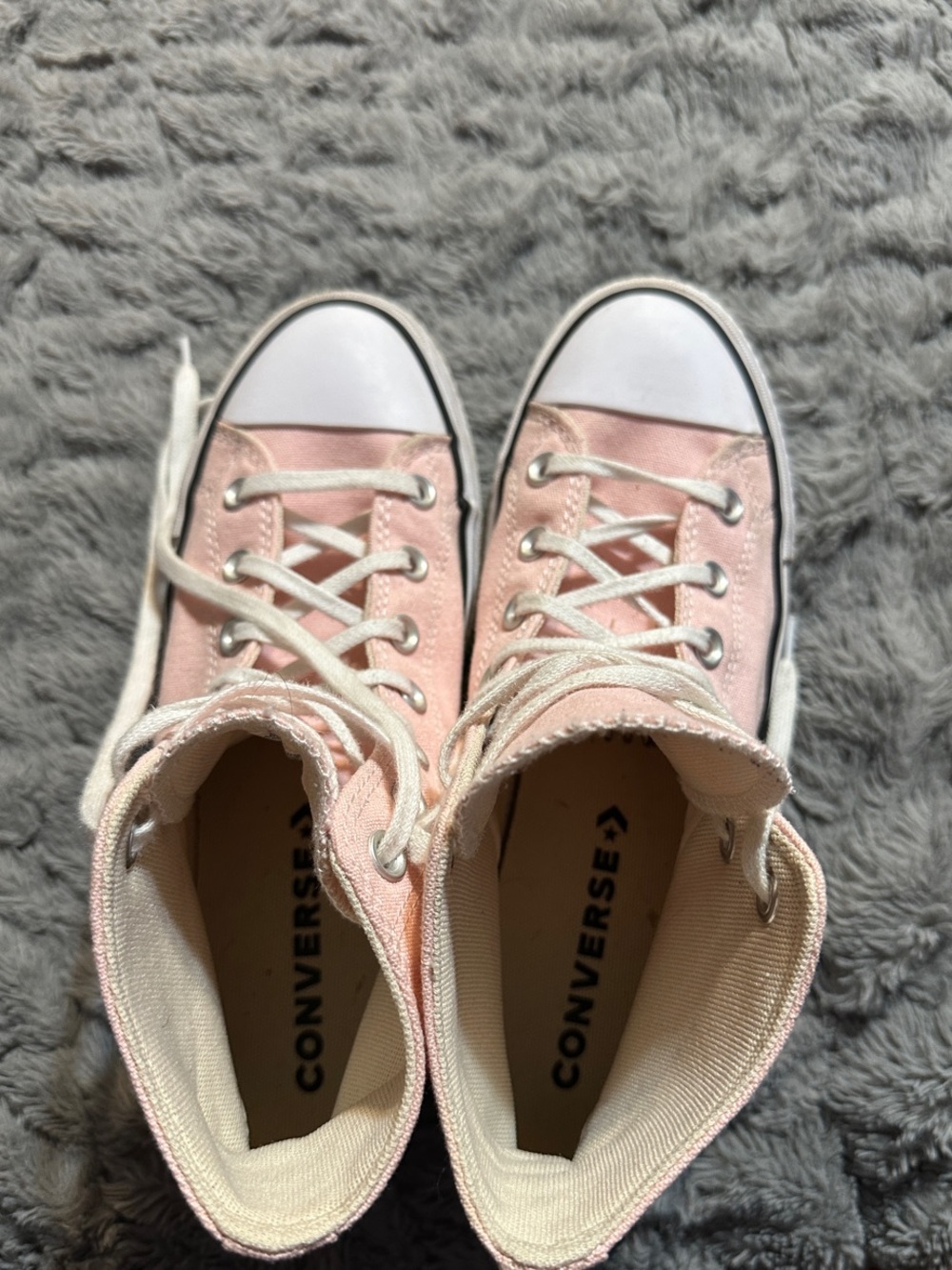Converse Pink High-Top Platform Sneakers - Picture 7 of 7